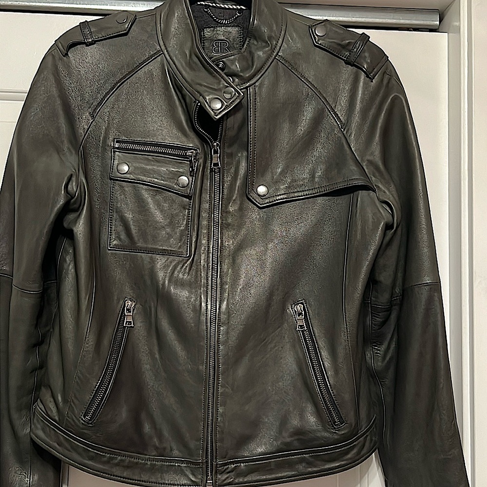 Vintage Banana Republic Leather Bomber Jacket - Size L